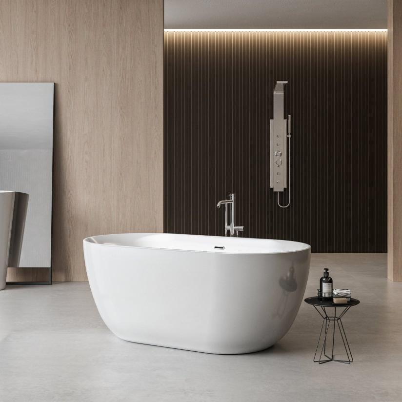 Charlotte Edwards Mayfair Oval Freestanding Bathtub in Matt Black