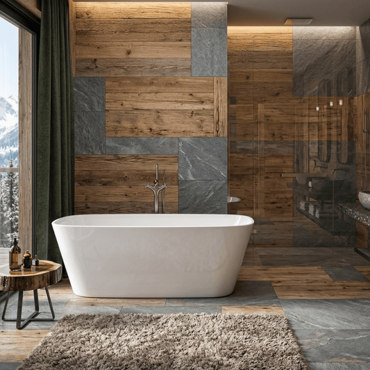 Charlotte Edwards Mimas Oval Freestanding Bathtub in Gloss White