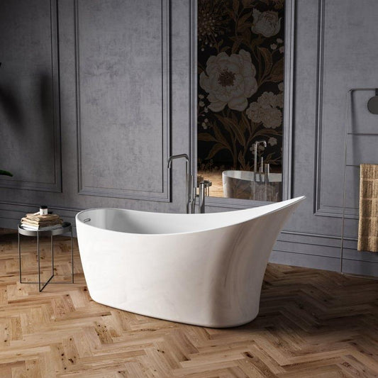Charlotte Edwards Portobello Oval Freestanding Bathtub in Gloss White