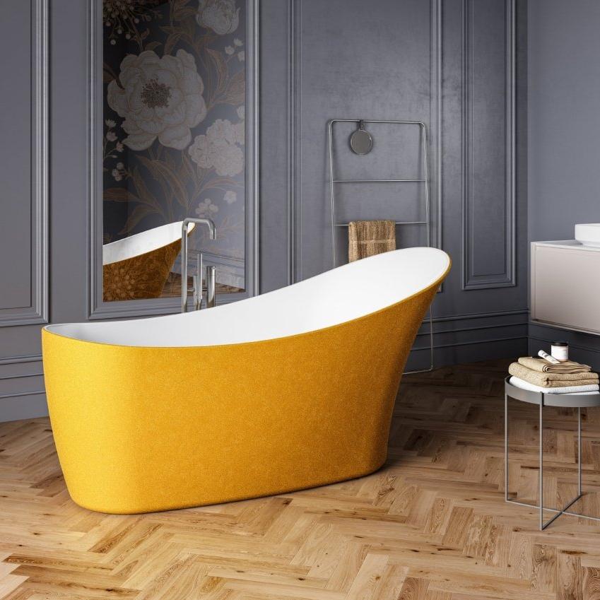 Charlotte Edwards Portobello Oval Freestanding Bathtub in Matt Black