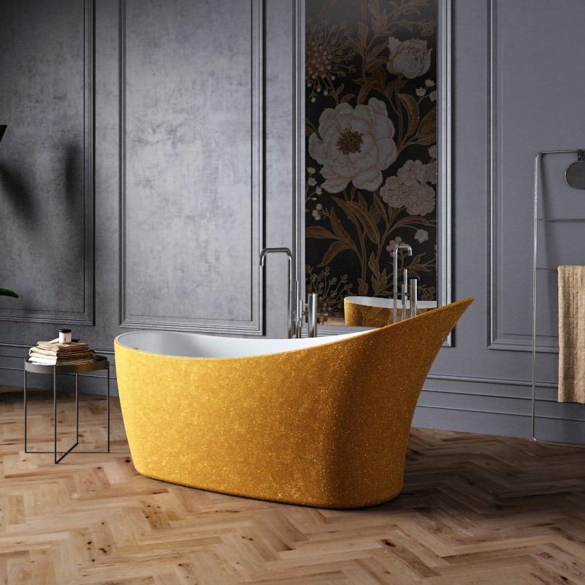 Charlotte Edwards Portobello Oval Freestanding Bathtub in Matt Black