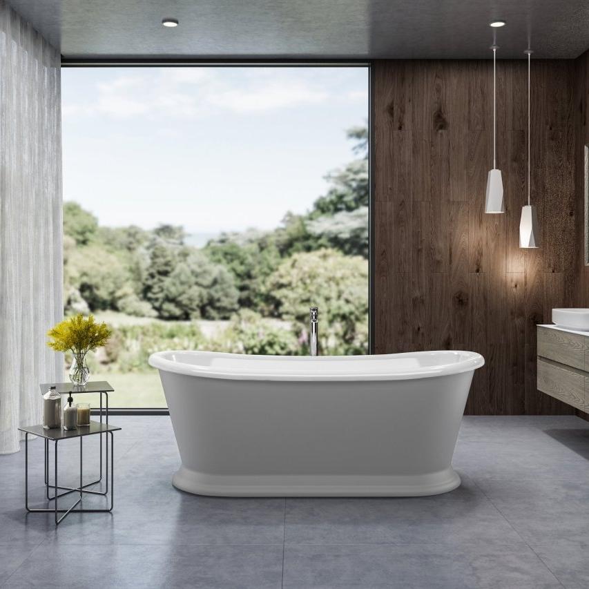 Charlotte Edwards Rosemary Oval Freestanding Bathtub in Matt Black