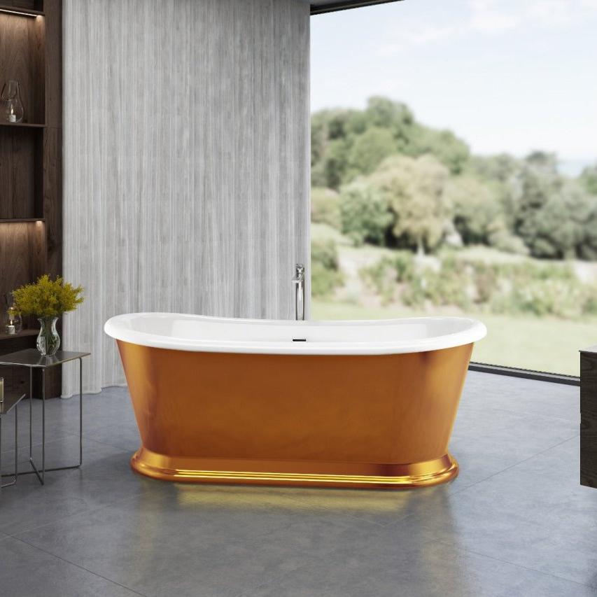 Charlotte Edwards Rosemary Oval Freestanding Bathtub in Matt Black
