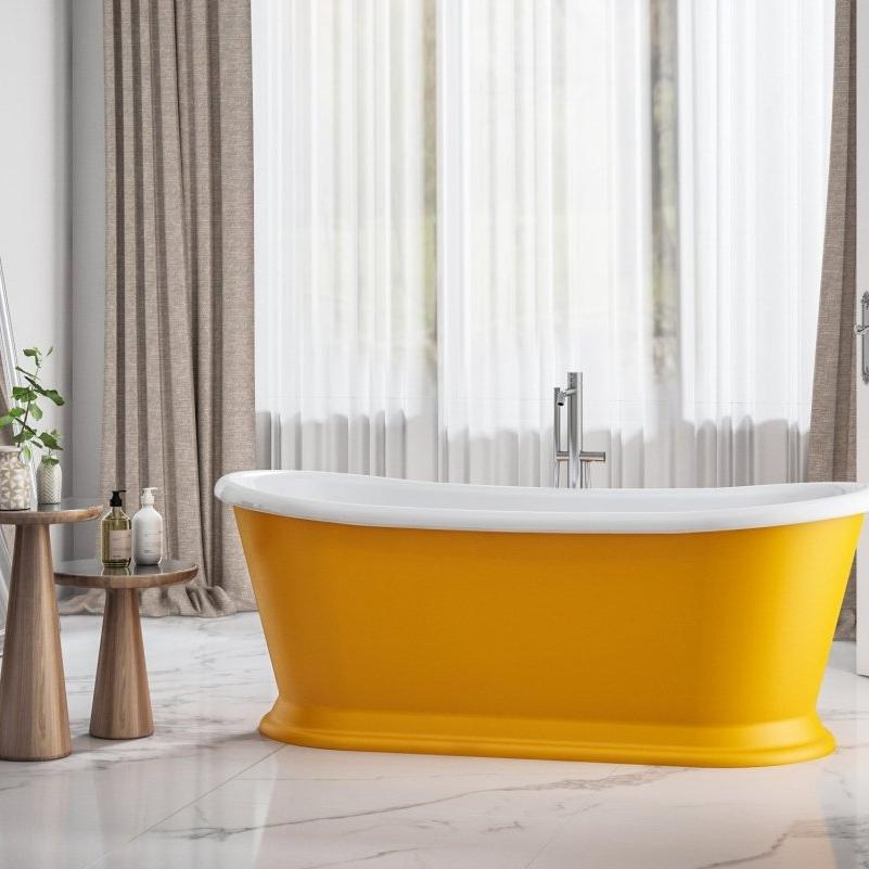 Charlotte Edwards Rosemary Oval Freestanding Bathtub in Matt Black