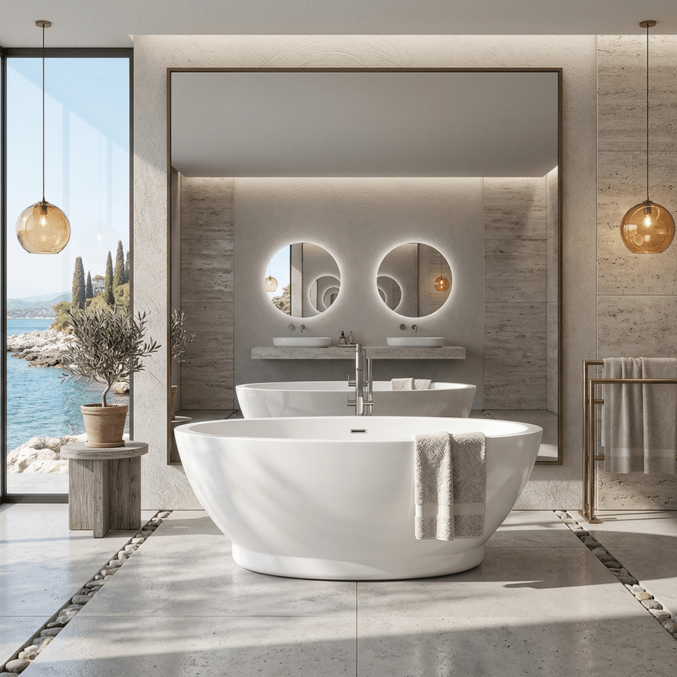 Charlotte Edwards Shard Oval Freestanding Bathtub in Gloss White