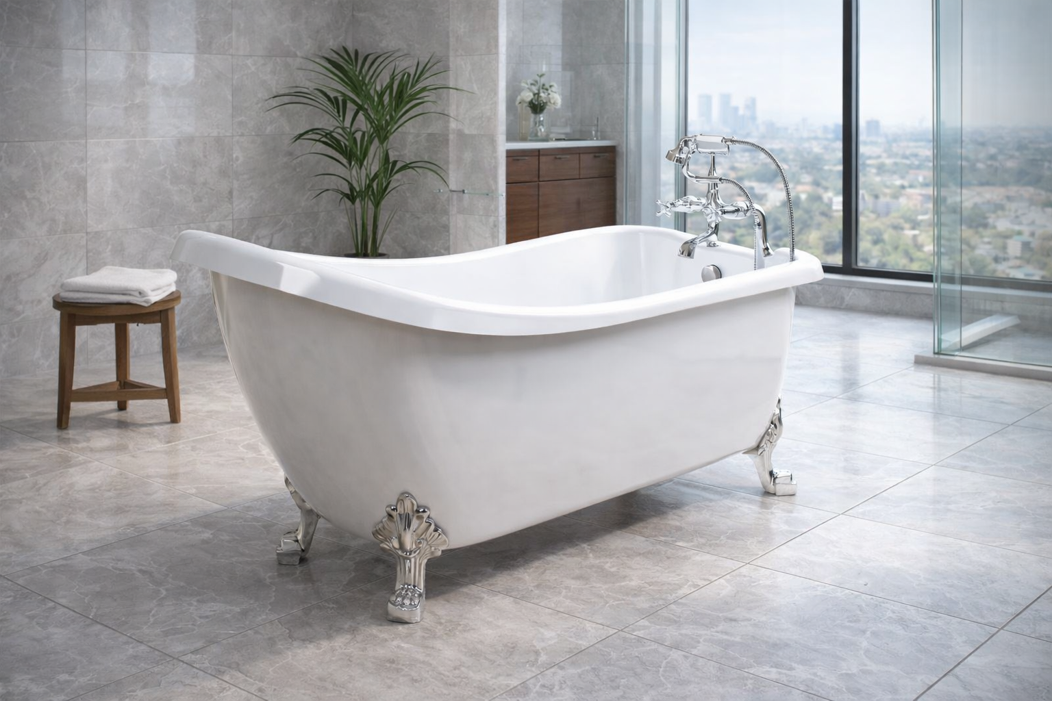 Royce Morgan Chatsworth Freestanding Bath Tub Classic Roll Top Finish