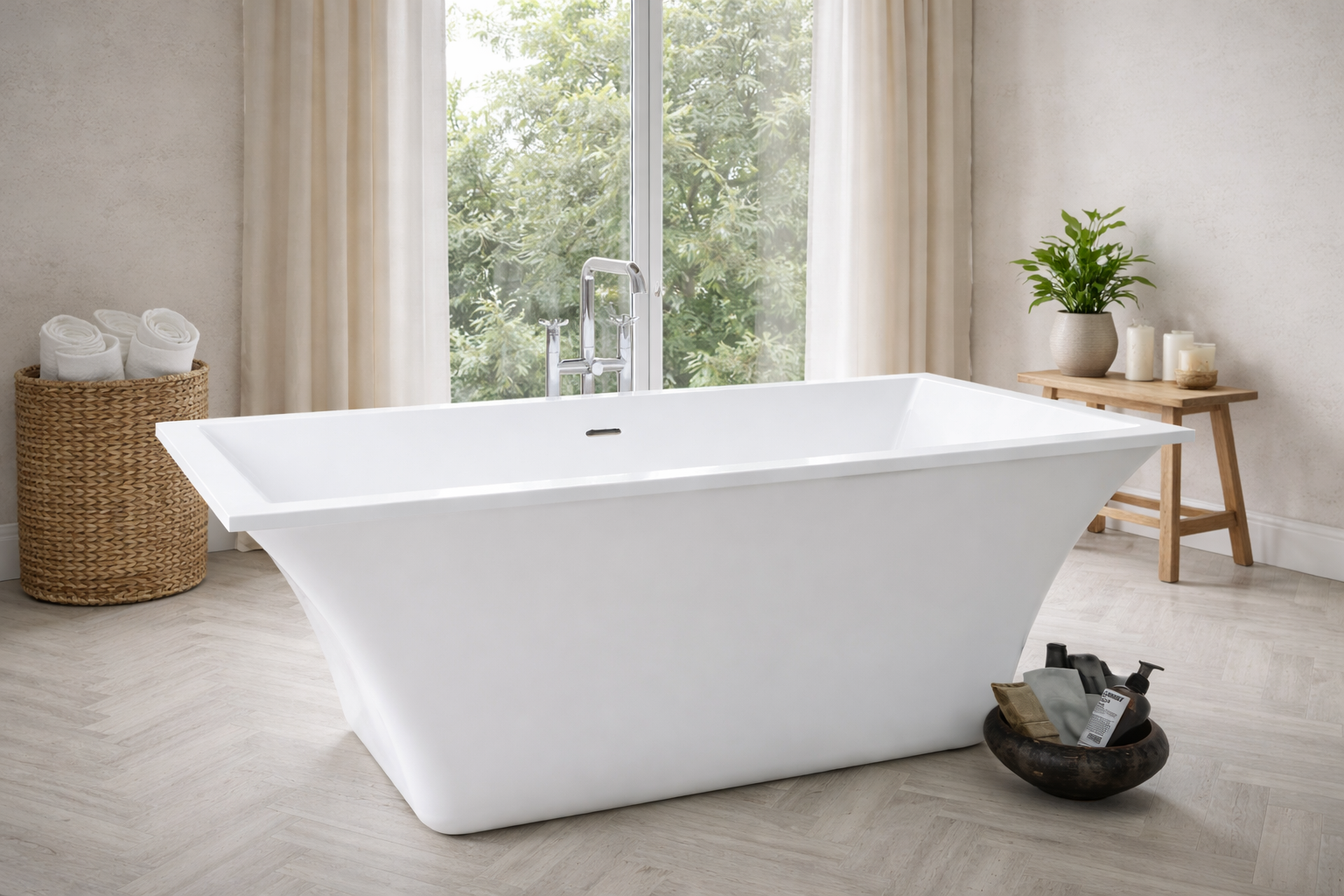 Royce Morgan Churchill Freestanding Bath Tub Grand Roll Top Double-Ended