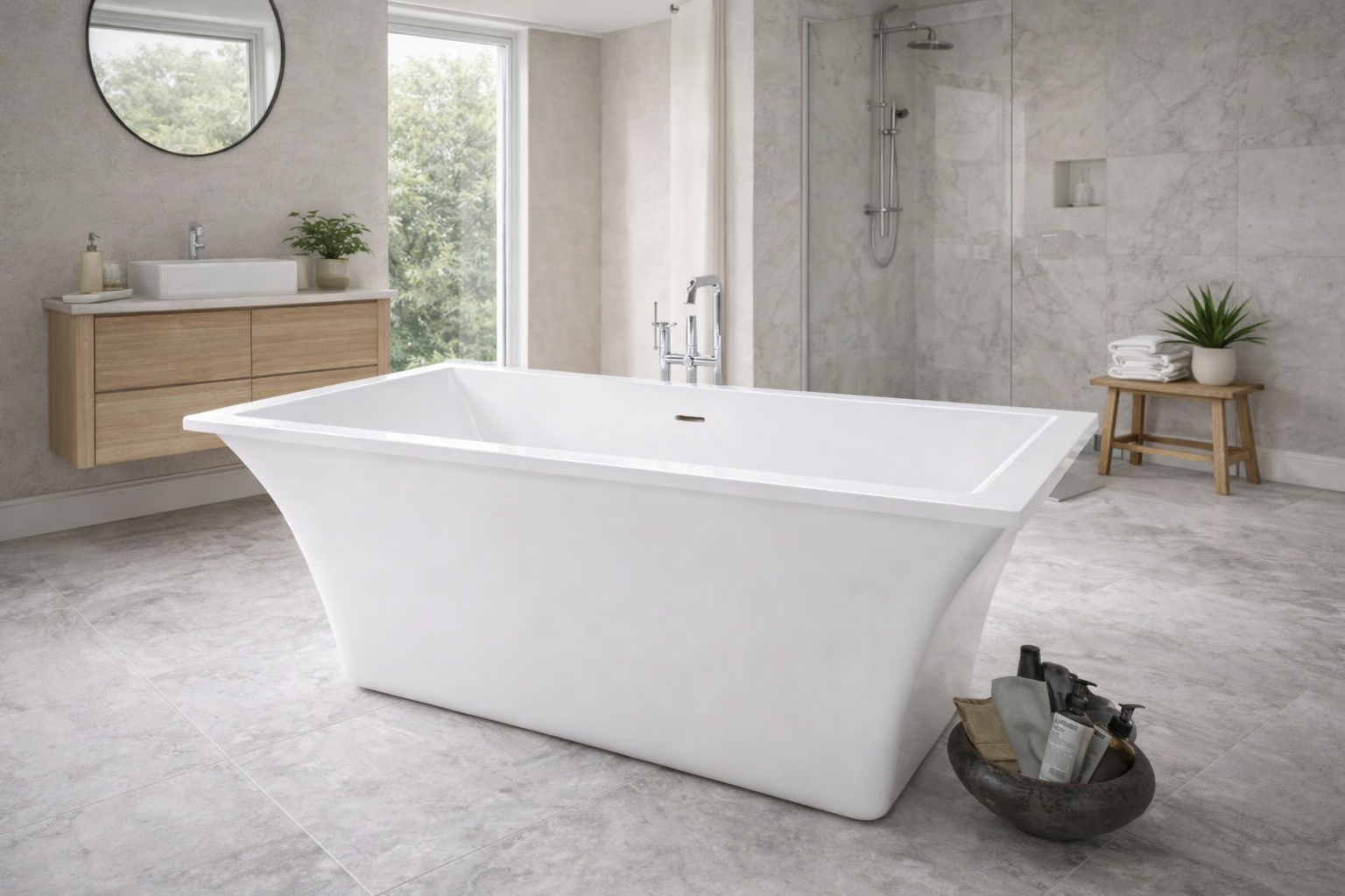 Royce Morgan Churchill Freestanding Bath Tub Grand Roll Top Double-Ended