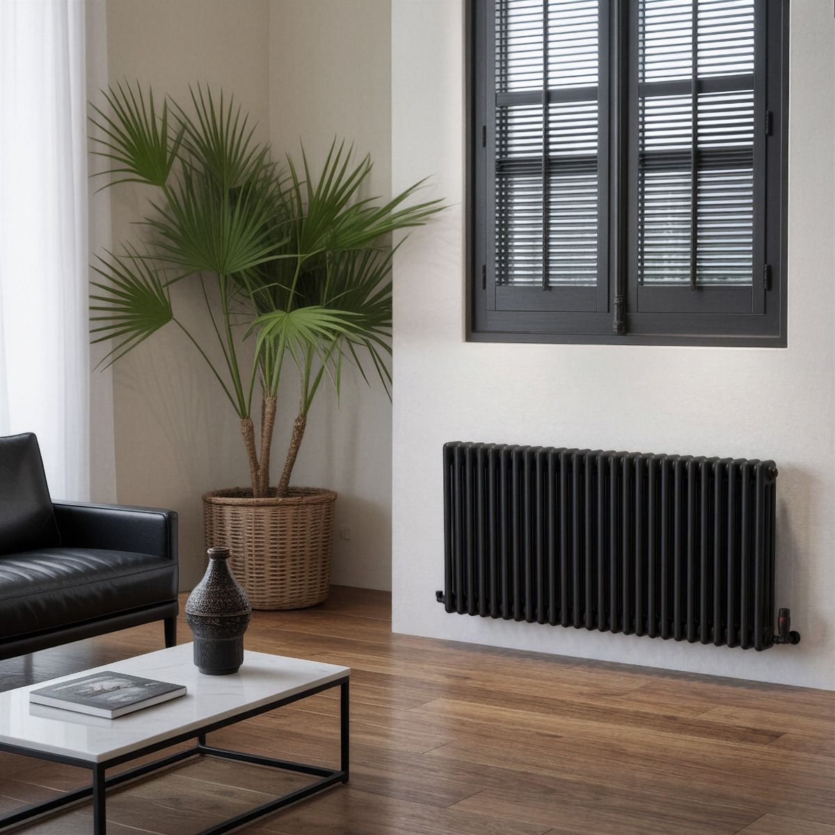 Ice Cold Spice Portland Horizontal 3 Column Radiator in Black