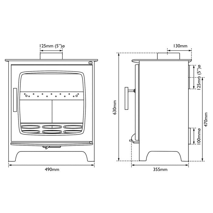 Carron ECO Revolution Wood Burning Stove 5kW - Stove - Ice Cold Spice |