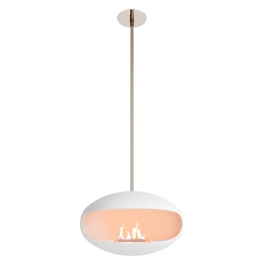 Cocoon Fires Aeris Ceiling-Mounted Bioethanol Fireplace in 182.5H x 60W x 60D cm