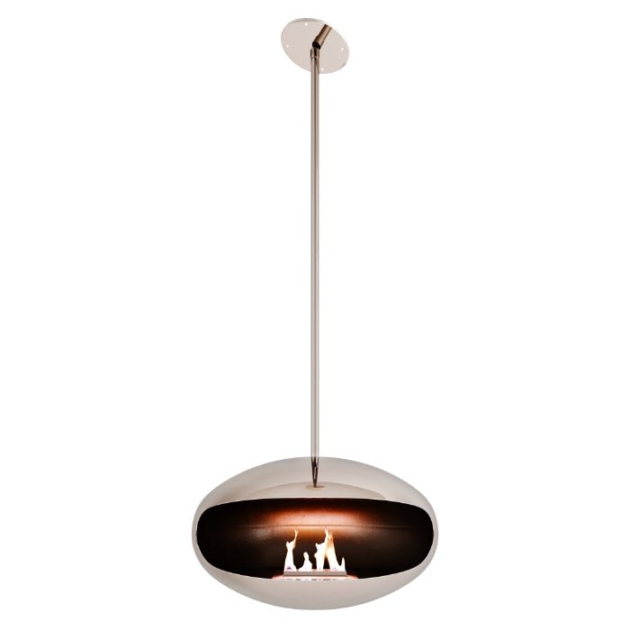 Cocoon Fires Aeris Ceiling-Mounted Bioethanol Fireplace in 182.5H x 60W x 60D cm