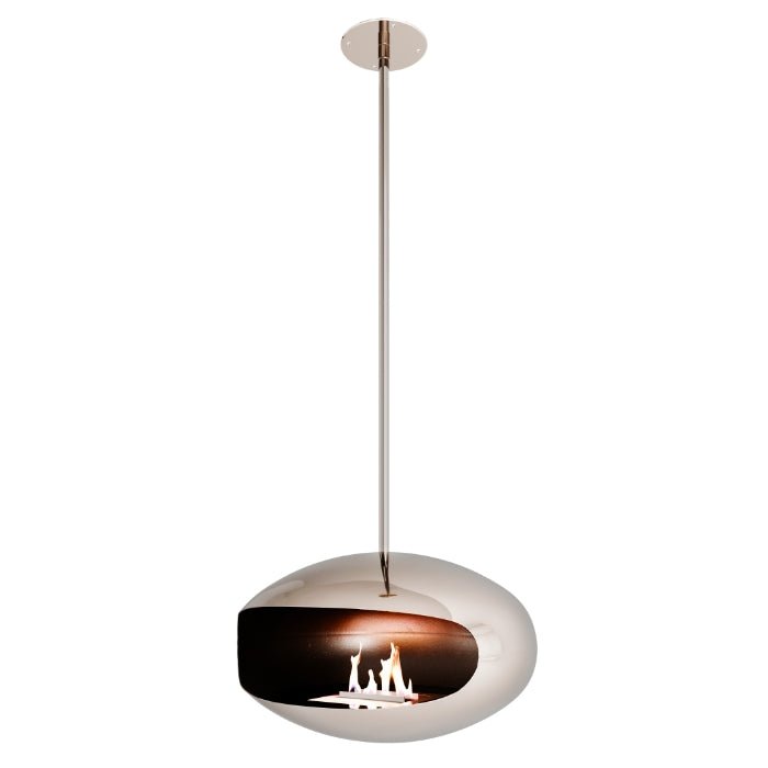 Cocoon Fires Aeris Ceiling-Mounted Bioethanol Fireplace in 182.5H x 60W x 60D cm