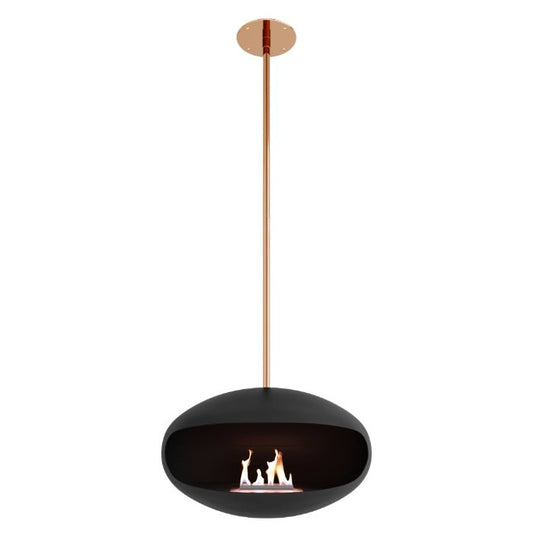 Cocoon Fires Aeris Ceiling-Mounted Bioethanol Fireplace in 238H x 60W x 60D cm