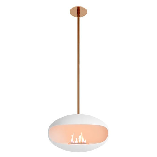 Cocoon Fires Aeris Ceiling-Mounted Bioethanol Fireplace in 238H x 60W x 60D cm