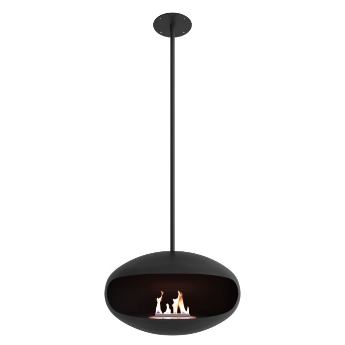Cocoon Fires Aeris Ceiling-Mounted Bioethanol Fireplace in 238H x 60W x 60D cm