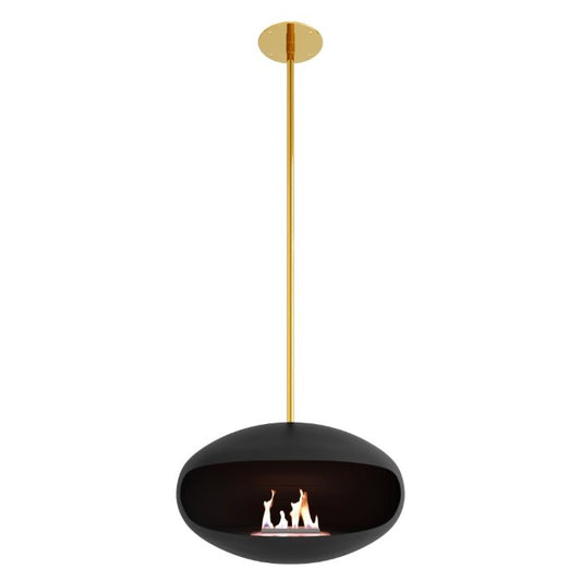 Cocoon Fires Ceiling-Mounted Bioethanol Fireplace in 238H x 60W x 60D cm