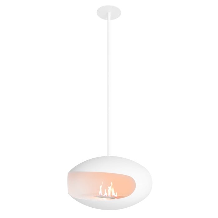 Cocoon Fires Ceiling-Mounted Bioethanol Fireplace in 238H x 60W x 60D cm