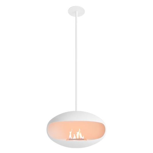 Cocoon Fires Ceiling-Mounted Bioethanol Fireplace in 238H x 60W x 60D cm