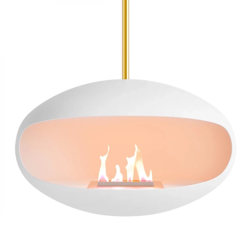 Cocoon Fires Cocoon Aeris Ceiling - Mounted Steel Bioethanol Fireplace in 238H x 60W x 60D cm