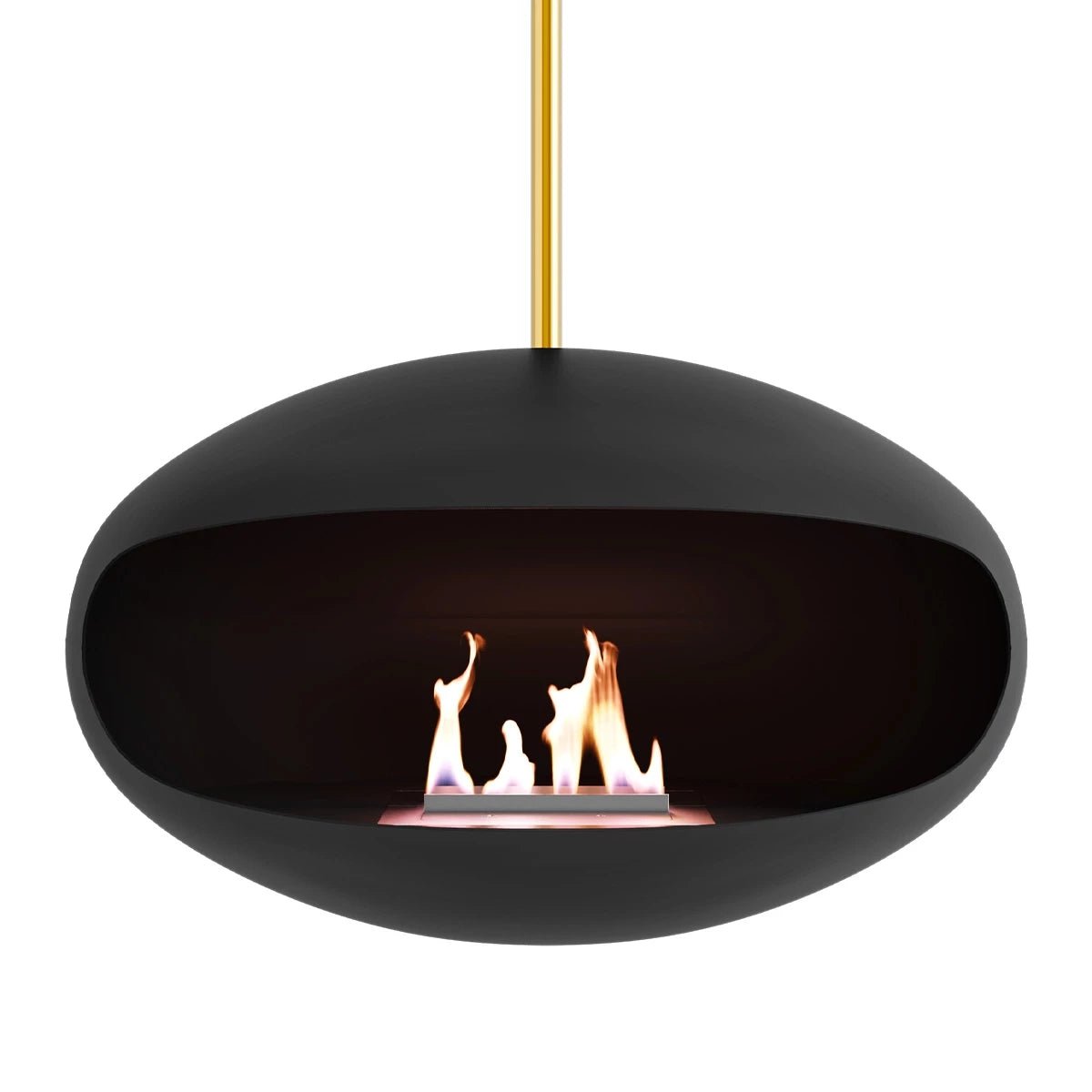 Cocoon Fires Cocoon Aeris Ceiling - Mounted Steel Bioethanol Fireplace in 238H x 60W x 60D cm