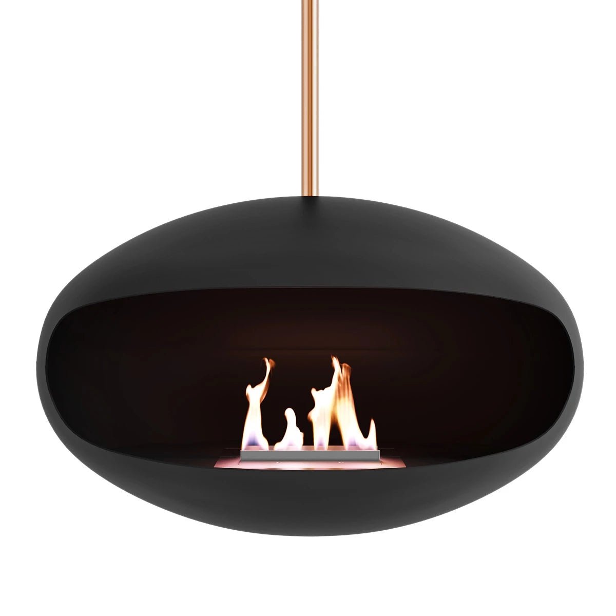 Cocoon Fires Cocoon Aeris Ceiling - Mounted Steel Bioethanol Fireplace in 238H x 60W x 60D cm