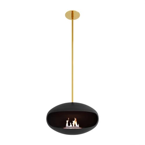 Cocoon Fires Cocoon Aeris Ceiling - Mounted Steel Bioethanol Fireplace in 238H x 60W x 60D cm