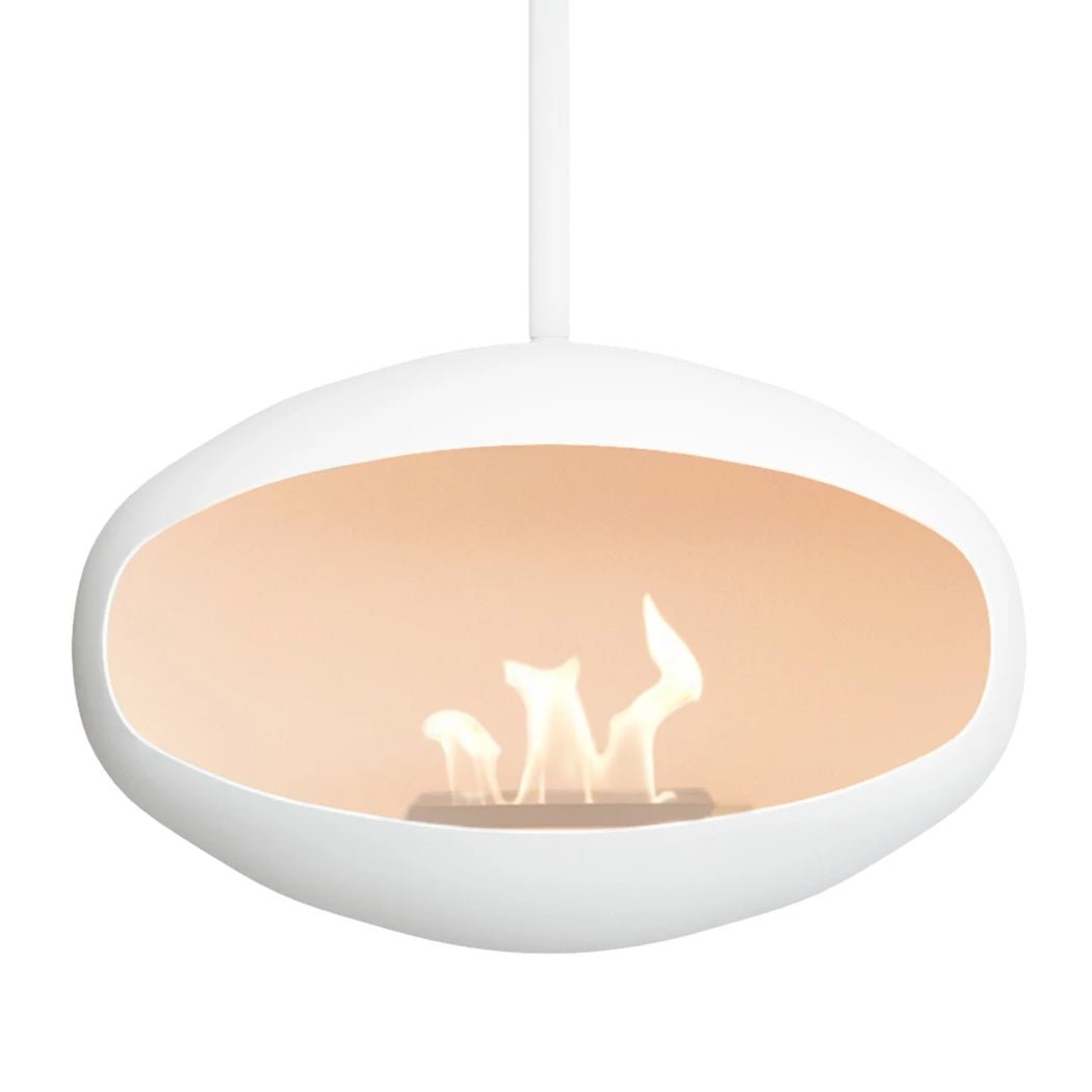Cocoon Fires Cocoon Aeris Ceiling - Mounted Steel Bioethanol Fireplace in 238H x 60W x 60D cm