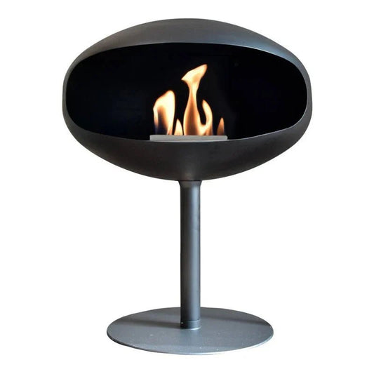 Cocoon Fires Cocoon Freestanding Bioethanol Fireplace on Pedestal in 74H x 60W x 60D cm