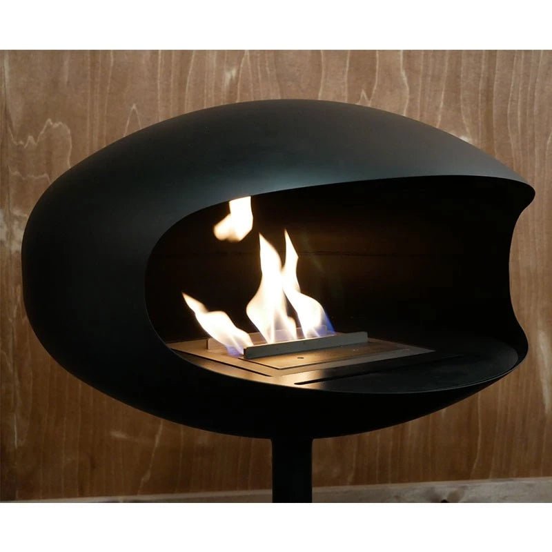 Cocoon Fires Cocoon Freestanding Bioethanol Fireplace on Pedestal in 74H x 60W x 60D cm