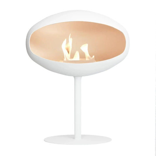 Cocoon Fires Cocoon Freestanding Bioethanol Fireplace on Pedestal in 74H x 60W x 60D cm