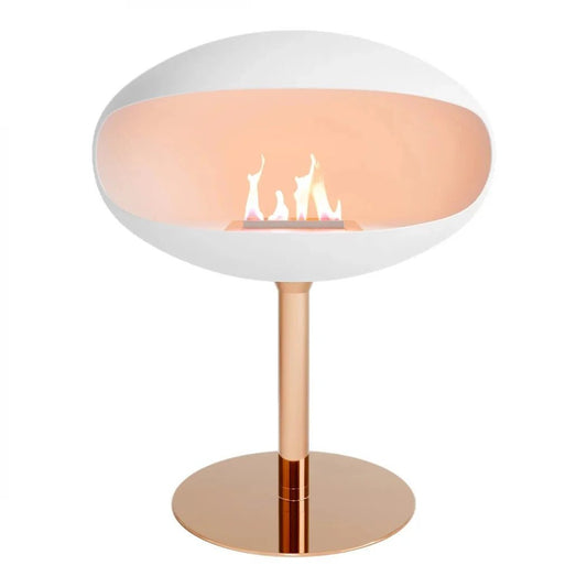 Cocoon Fires Cocoon Freestanding Bioethanol Fireplace on Pedestal in 74H x 60W x 60D cm