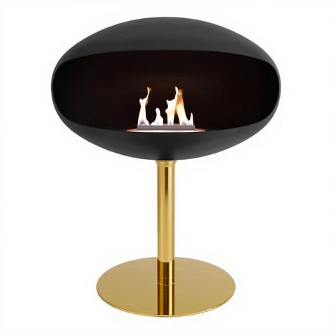 Cocoon Fires Cocoon Freestanding Bioethanol Fireplace on Pedestal in 74H x 60W x 60D cm