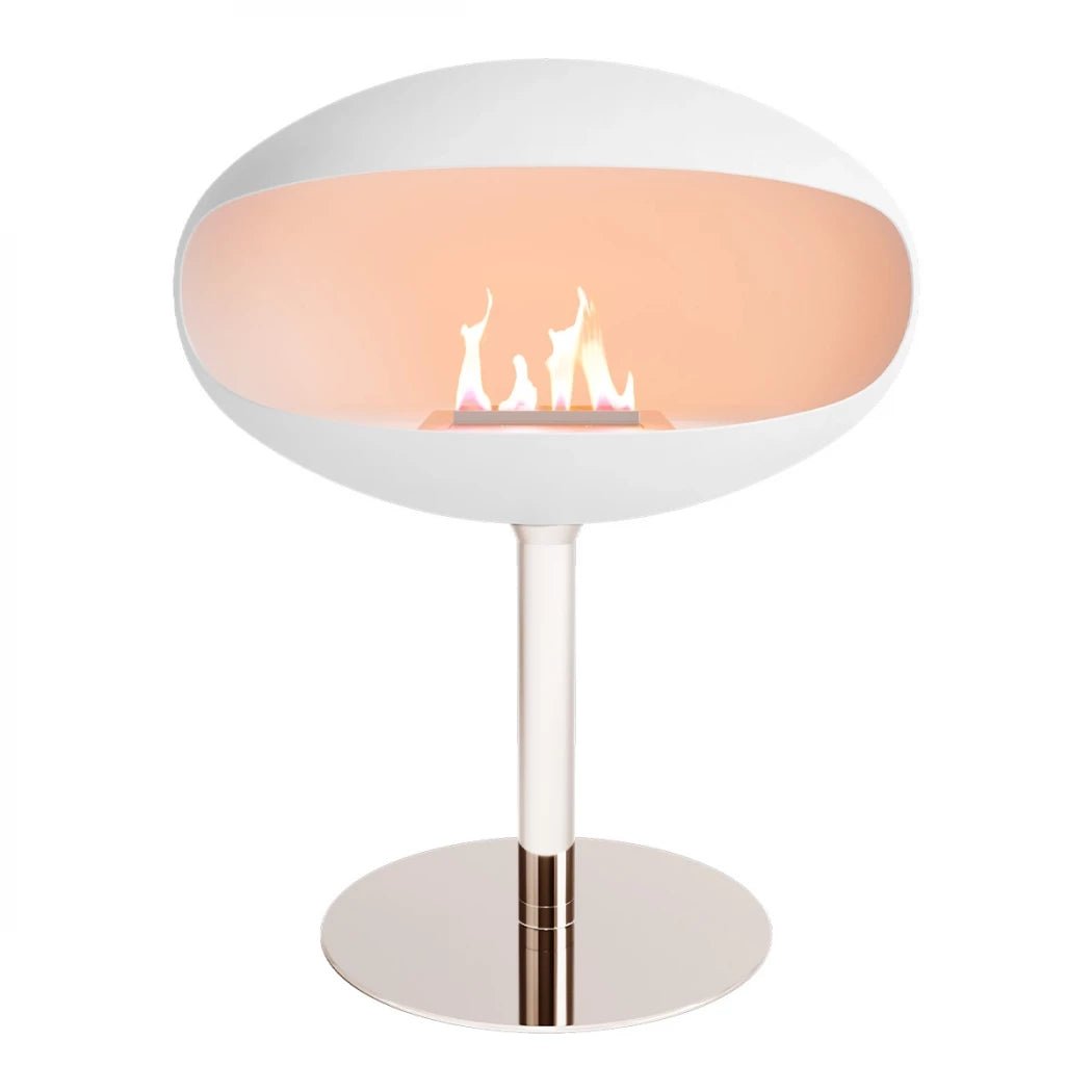 Cocoon Fires Cocoon Freestanding Bioethanol Fireplace on Pedestal in 74H x 60W x 60D cm
