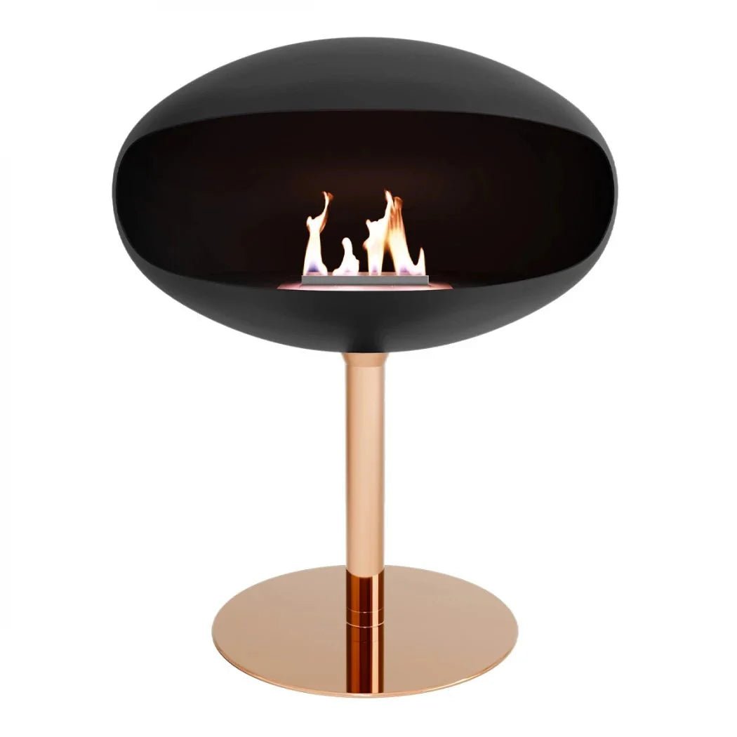 Cocoon Fires Cocoon Freestanding Bioethanol Fireplace on Pedestal in 74H x 60W x 60D cm