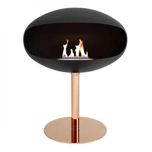 Cocoon Fires Cocoon Freestanding Bioethanol Fireplace on Pedestal in 74H x 60W x 60D cm