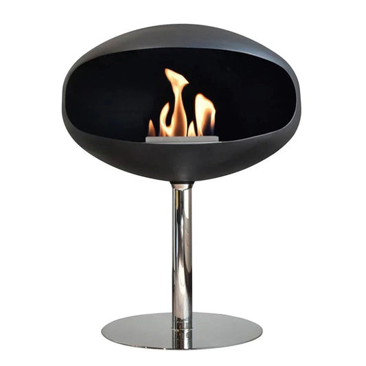 Cocoon Fires Cocoon Freestanding Bioethanol Fireplace on Pedestal in 74H x 60W x 60D cm