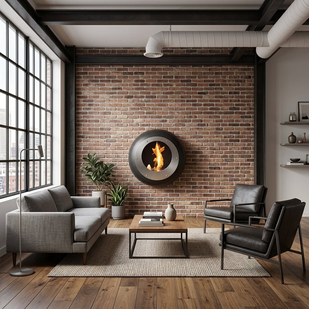 Cocoon Fires Cocoon Vellum Wall Mounted Bioethanol Fireplace in 60H x 60W x 35D cm