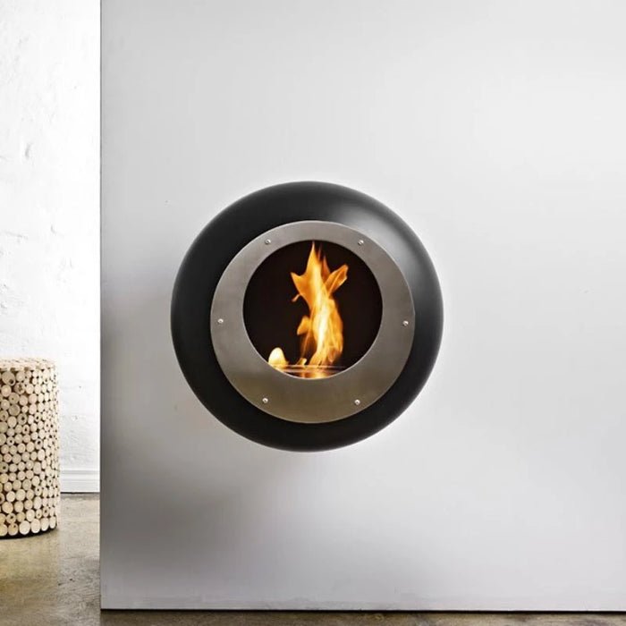Cocoon Fires Cocoon Vellum Wall Mounted Bioethanol Fireplace in 60H x 60W x 35D cm