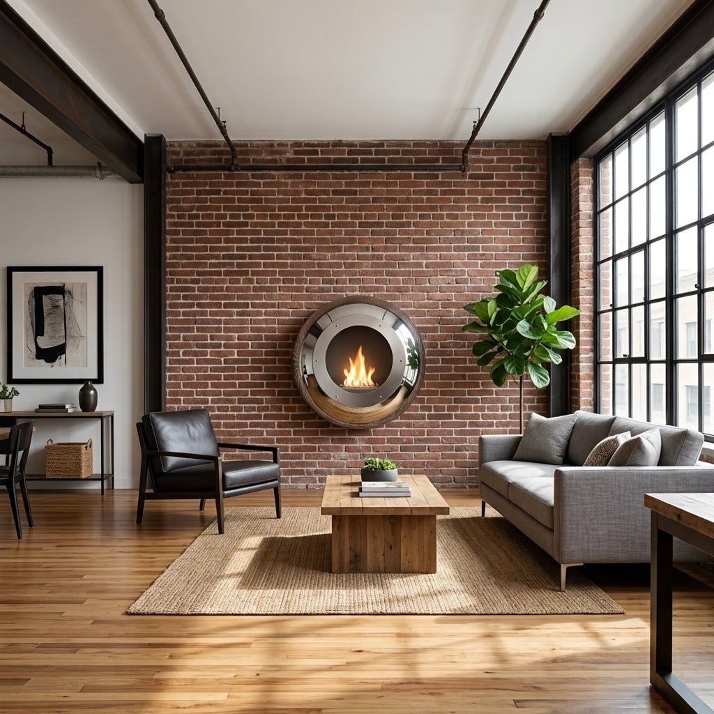 Cocoon Fires Cocoon Vellum Wall Mounted Bioethanol Fireplace in 60H x 60W x 35D cm