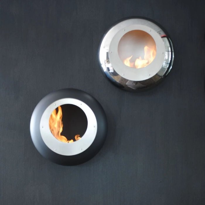Cocoon Fires Cocoon Vellum Wall Mounted Bioethanol Fireplace in 60H x 60W x 35D cm