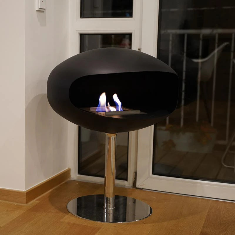 Cocoon Fires Cocoon Freestanding Bioethanol Fireplace on Pedestal