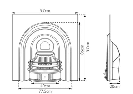 Carron Coleby Cast Iron Fireplace Insert