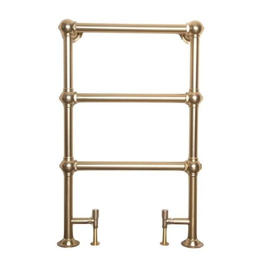 Carron Colossus 3 Bar Steel Towel Rail - radiator - Ice Cold Spice | Brushed Brass H1000 x W650