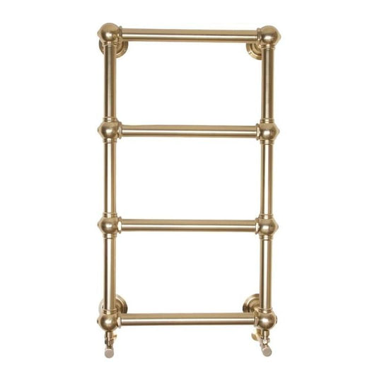 Carron Colossus Steel Wall Mounted Towel Rail - radiator - Ice Cold Spice | Brushed Brass H1000 x W600