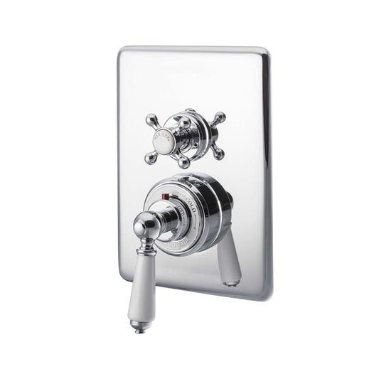 Hurlingham Concealed Dual Control Thermostatic Valve 1 Outlet - Ice Cold Spice | Chrome H230 x W170