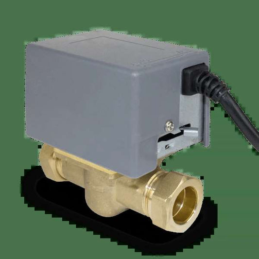 Cool Energy 2 Port Motorised Zone Valve in Silver & Brass