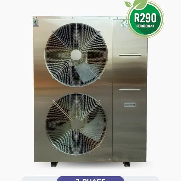 Cool Energy Pro Inverter Air Source Heat Pump CE - iH24+3PH 6.88kW - 24kW in Stainless Steel