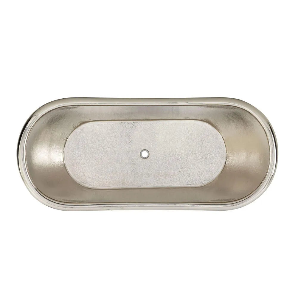 Coppersmith Creations Copper Clawfoot Freestanding Bath Tub Nickel Interior Antique Patina