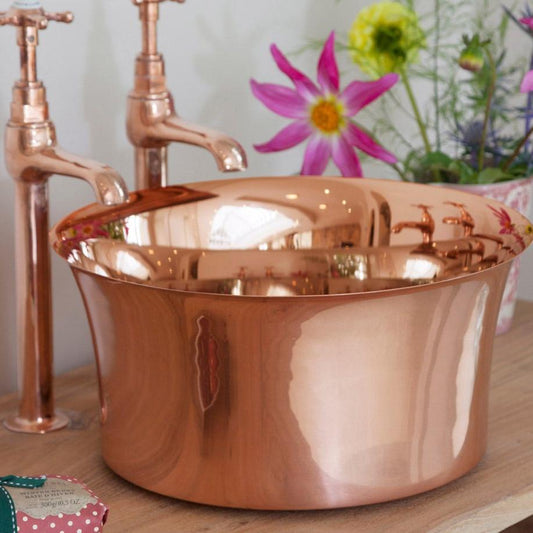 Hurlingham Copper Tub Basin - Ice Cold Spice | Copper H170 x W366 x D366
